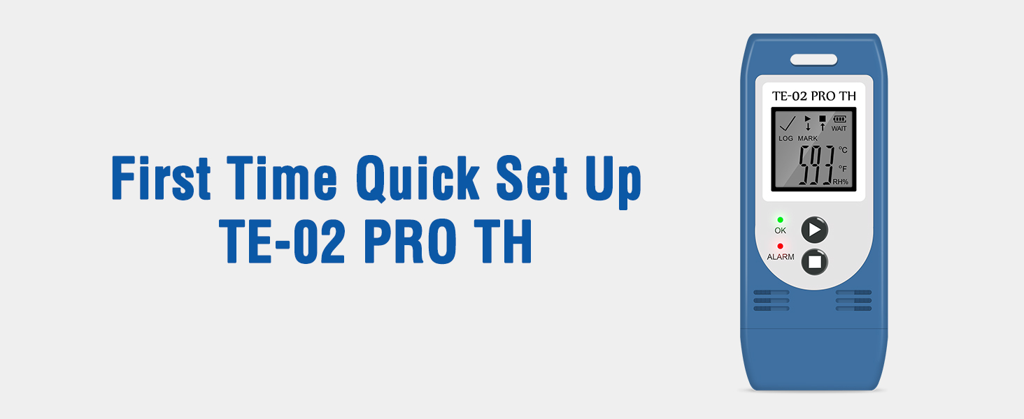 Produktbild von ThermElc TE-02 Pro TH Datenlogger – Temperatur & Luftfeuchtigkeit, USB, PDF/CSV, IP65, Für Kühlkette & Medizin