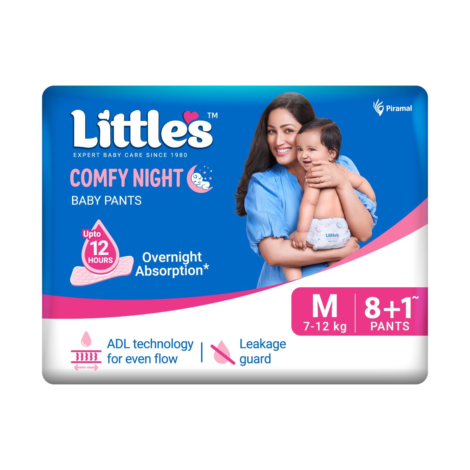 Little's Baby Diapers M Size (Medium) Pants Style | 7-12 kg | 9 Count | Comfy Nights Baby Diaper Pants with Leakage Guard & Upto 12 Hours Absorption (9 Count, Pack of 1)-image-11