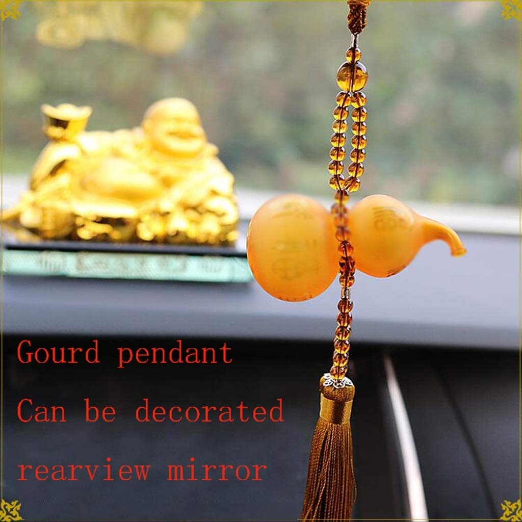 Buda Estatua Resina Escultura Zen Buddha Golden Maitreya Buddha con Calabaza Perfume Sentado Buda Exquisito decoración artesanía (Color : A)