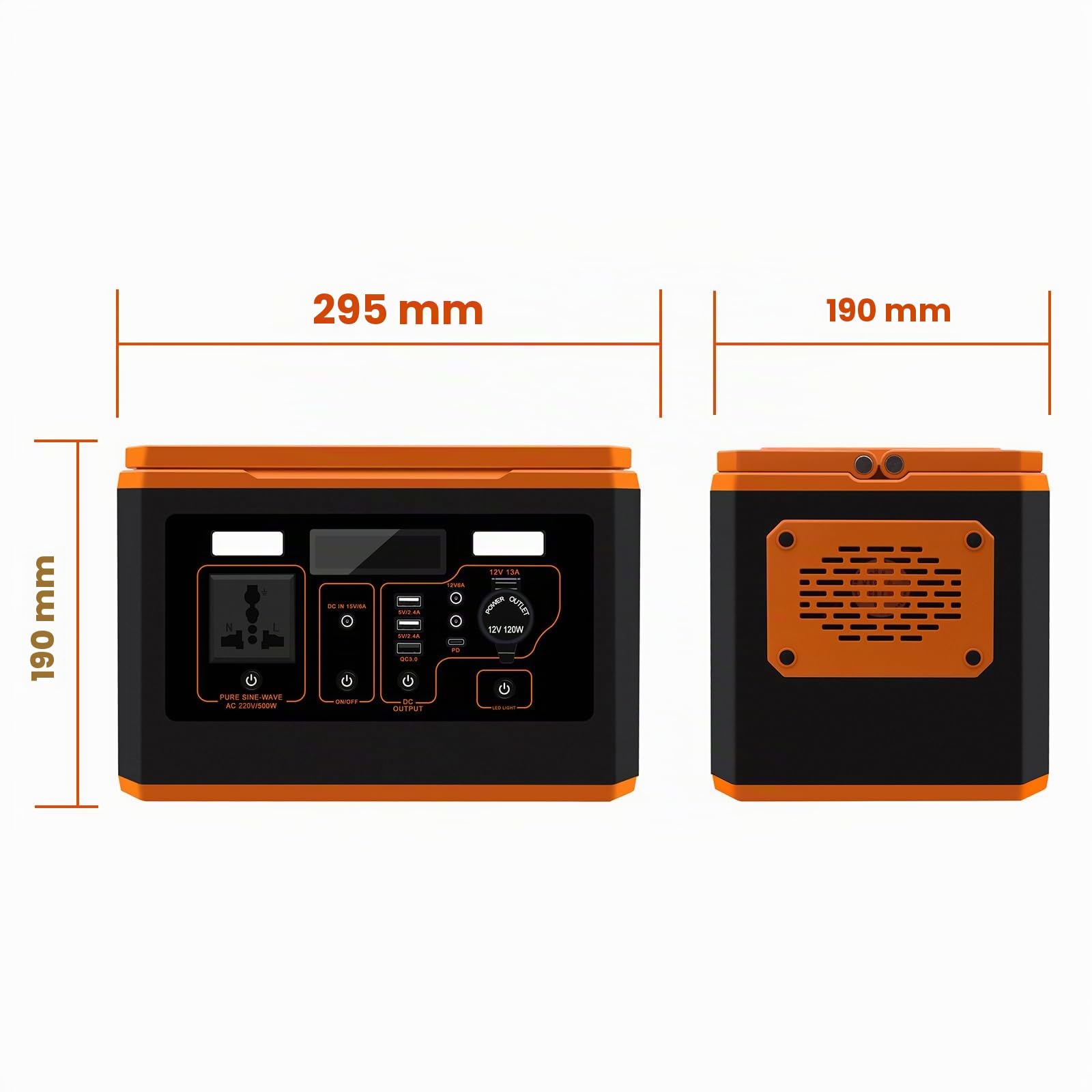 KAOLALI Estación de Energía Portátil 499 Wh 135000 mAh - Generador Solar Portátil 220V/500W, con salida de CA, Fuente de Alimentación de Emergencia, Generadores para Autocaravanas