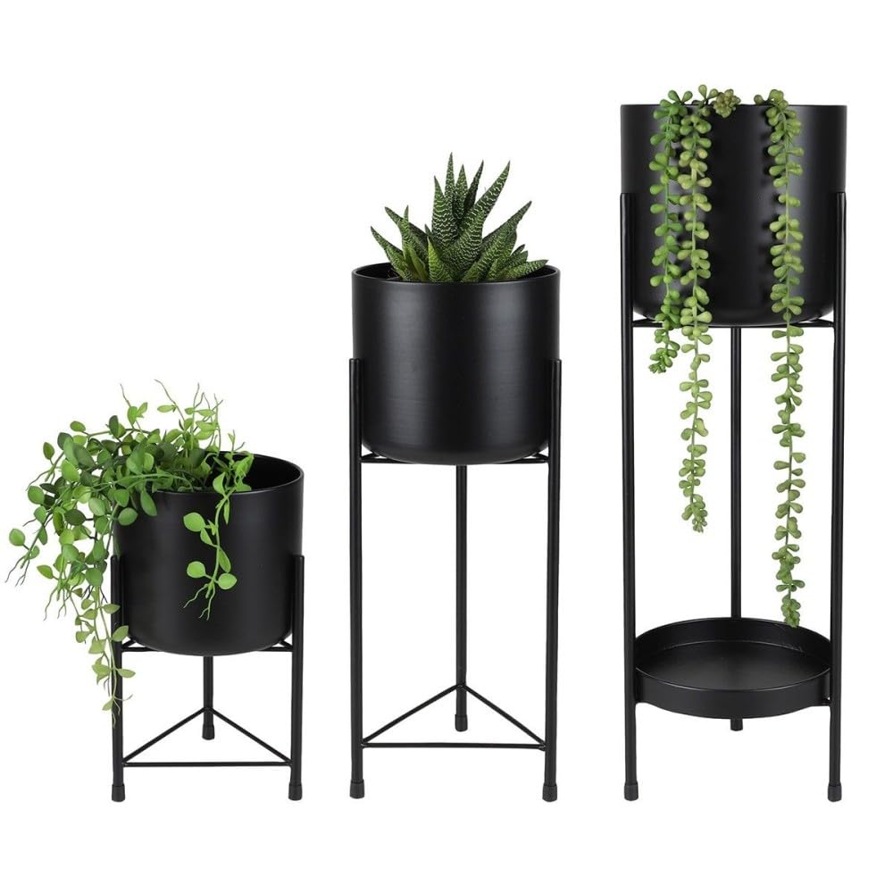 Urban Living SUNNYDAYS Garden & Metal - Osłona doniczki na nogi X3 S:D17XH30CM / M:D17XH45CM / L:D19XH60CM