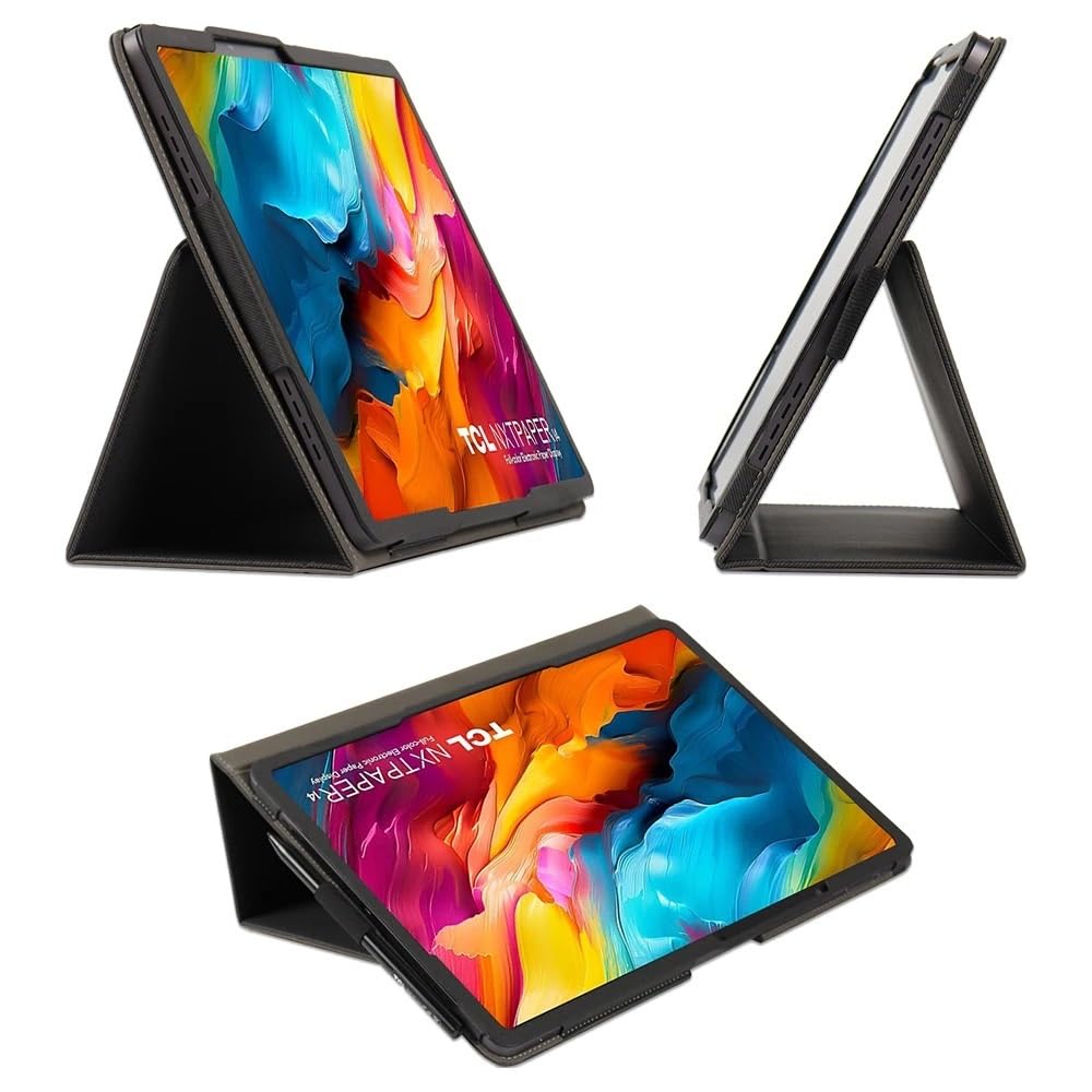 Tablet Case Suitable For TCL NXTPAPER 14 14.3inch 9491G Folding Stand Protective Cover With Pencil Holder And Wrist