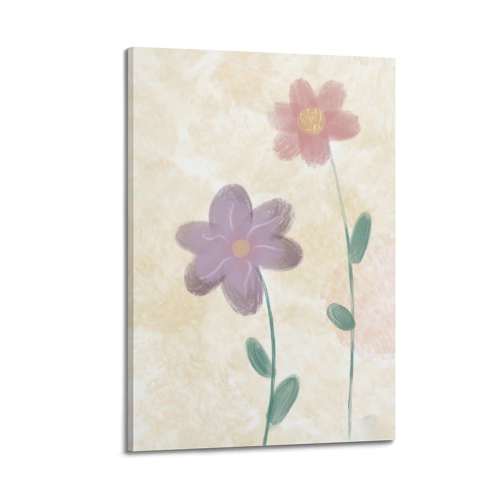DLJGDS Simple Botanical Poster Watercolor Flowers Decorative Painting Canvas Wall Posters And Modern Family Bedroom Decor 24x36inch(60x90cm)