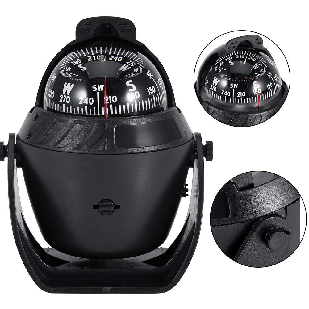 VGEBY Boussole pivotante, Boussole de Navigation électronique de Haute précision avec lumière LED pour Voiture de Bateau