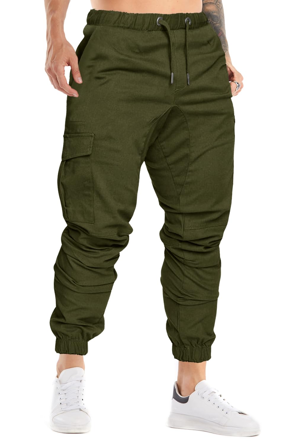 Cindeyar Herren Hosen Slim Fit Casual Jogger Sporthose Freizeithose Cargo Chino Jeans Hose