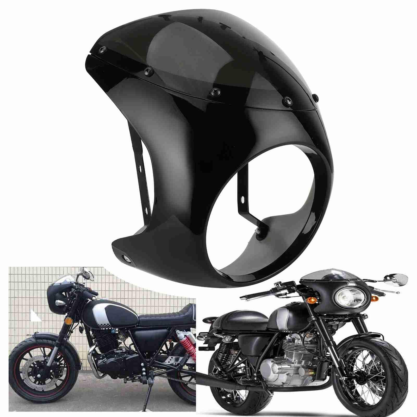Cocoarm Owiewka Reflektora Owiewka Przedniej Szyby ABS 7 Cali Uniwersalna dla Motocyklistów z przezroczystą soczewką Łatwa Instalacja Ochrona Przed Wiatrem Redukcja Przepływu Powietrza Do Użytku
