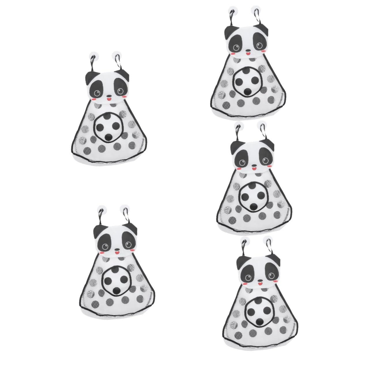 Organisateur de jouets de bain Abaodam : lot de 5 filets suspendus panda