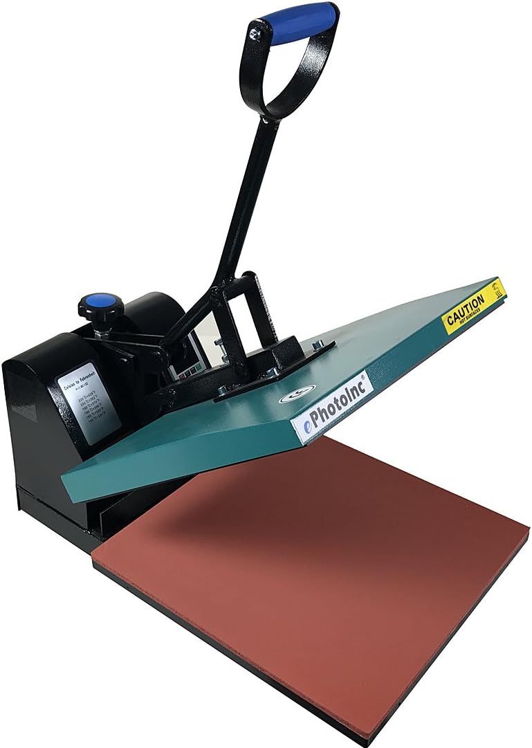 ePhotoInc 15 x 15 Digital Clamshell Heat Press Transfer T-Shirt Sublimation Press Machine EPH15G