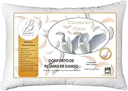 Travesseiro Pluma de Ganso Sintética 70x50cm Antialérgico
