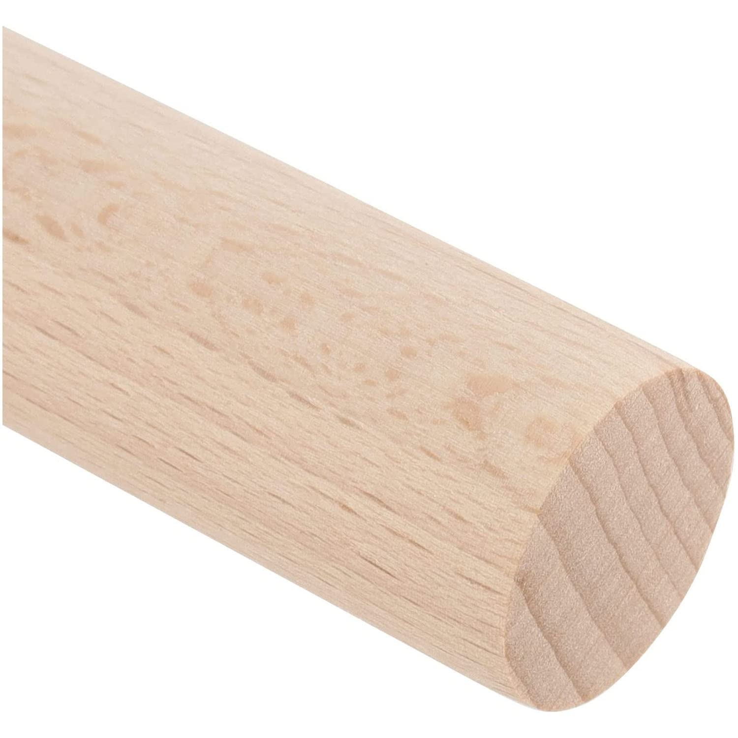 Niedokończone drewno Drewniane patyczki do rękodzieła, listwy drewniane, 10 sztuk o długości 50 cm/19,68 cala, średnica 0,5/1/1,5/2 cm Naturalny niedokończony kołek, makramy i projektów DIY(0.5cm)