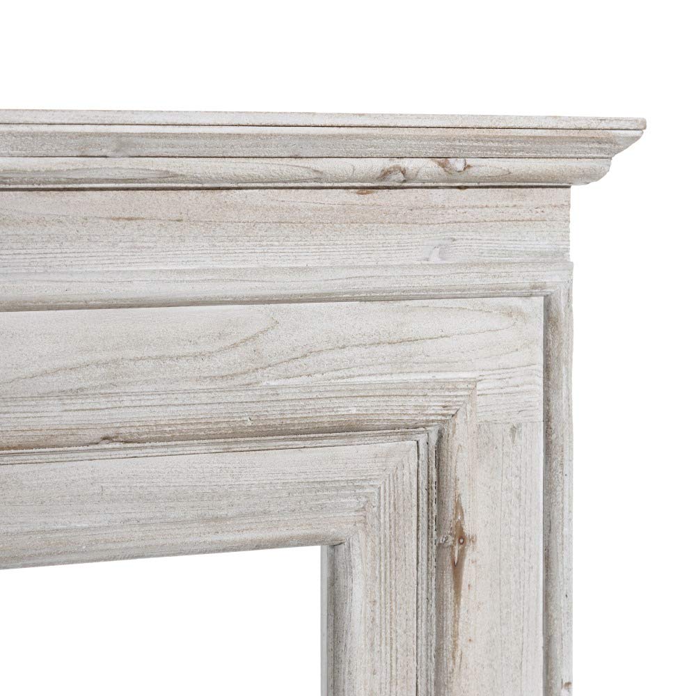 Frontal de Chimenea Madera de Abeto Madera MDF 117 x 20 x 102 cm