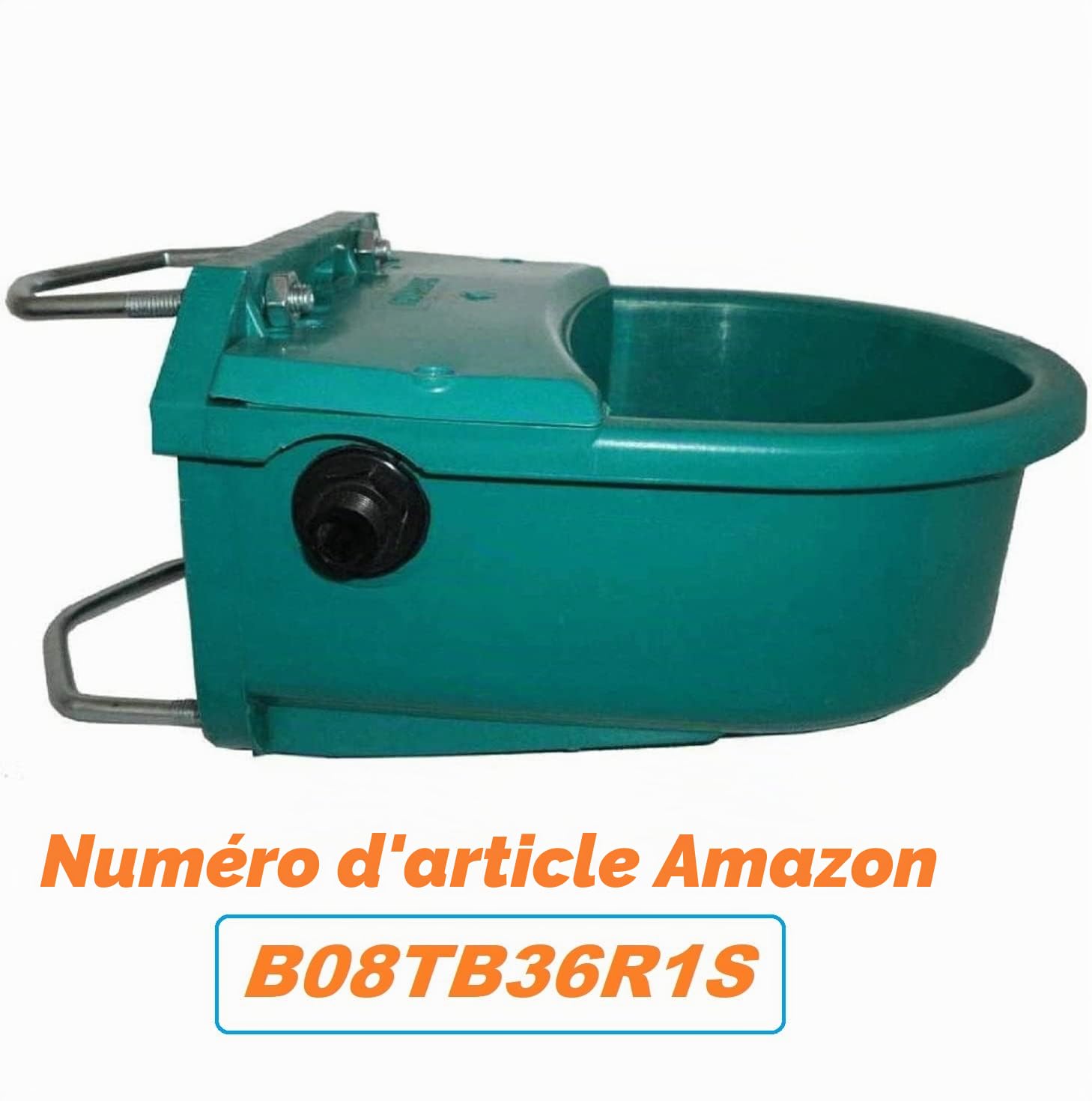 UZMAN - Abreuvoir pour chevaux, bétail, moutons avec languette de pression + kit de raccordement IBC, réservoir IBC 60 litres