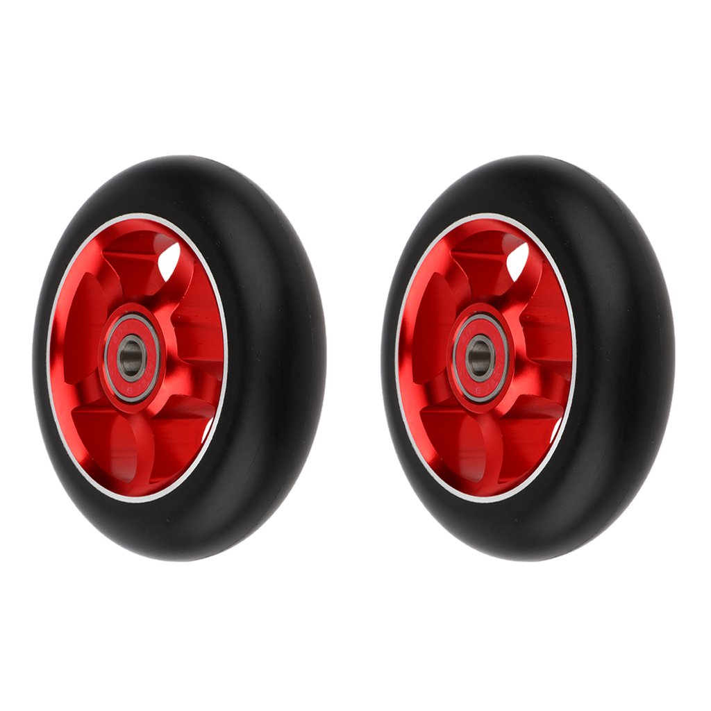 Roue de Trottinette Freestyle 100mm, 2Pcs Roues de Remplacement pour