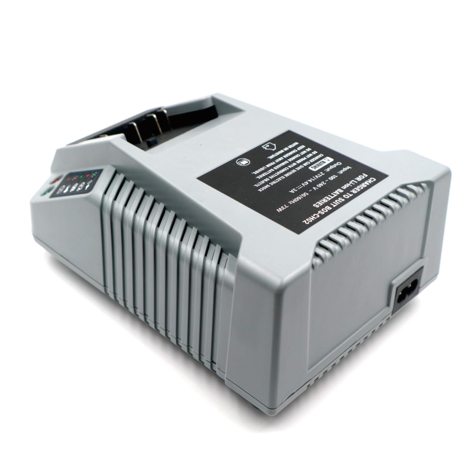 BOS-CH02_EBN - Caricabatterie per batterie agli ioni di litio Bosch 14,4 V BAT607 BAT607G BAT614 BAT614G o 18V BAT609 BAT609G BAT618G compatibile con caricabatterie originale BC660
