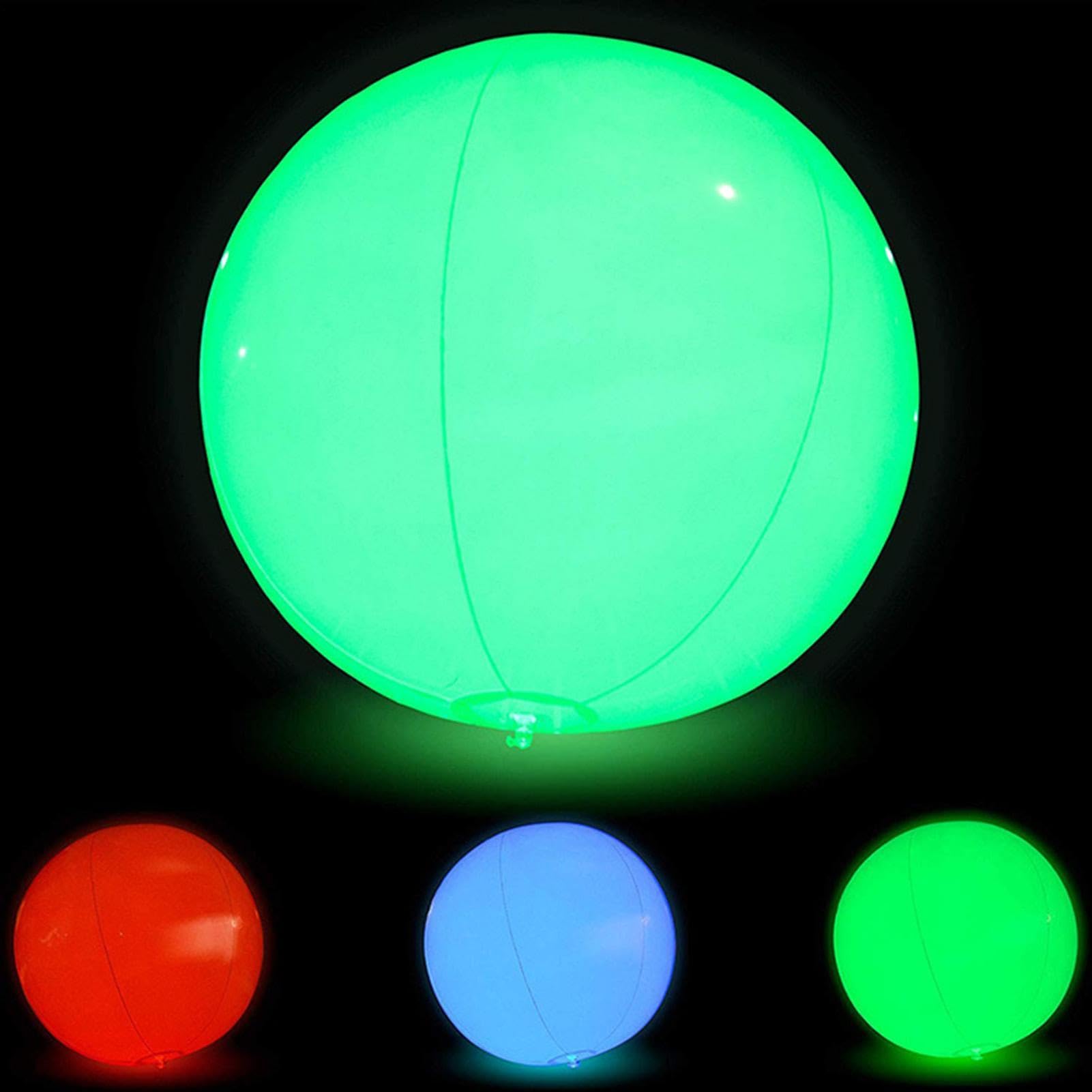 Palloni Luminosi Gonfiabili Per Piscina,Telecomando LED 4 Modalità 60 cm,Giocattoli Da Spiaggia Per Feste - Per Piscina Acquatico Cortile Patio Campeggio Riunioni Di Famiglia Feste