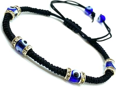 Classic Evil Eye Bracelet Braided String Macrame Kabbalah Jewelry for Women