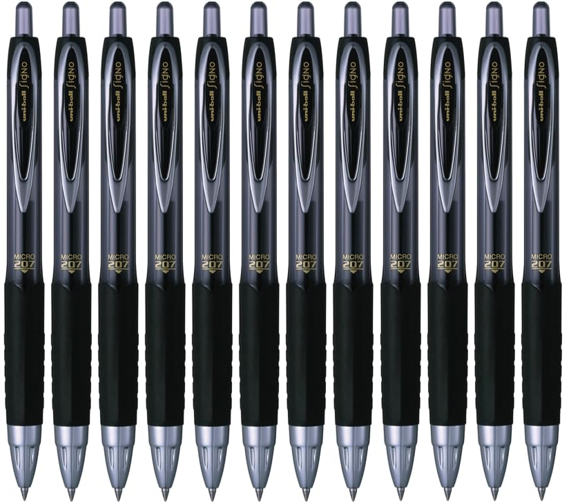 Uni-ball Rollerball tinta gel Signo UMN-207 MICRO Negro 0,5 mm Caja 12 Uds