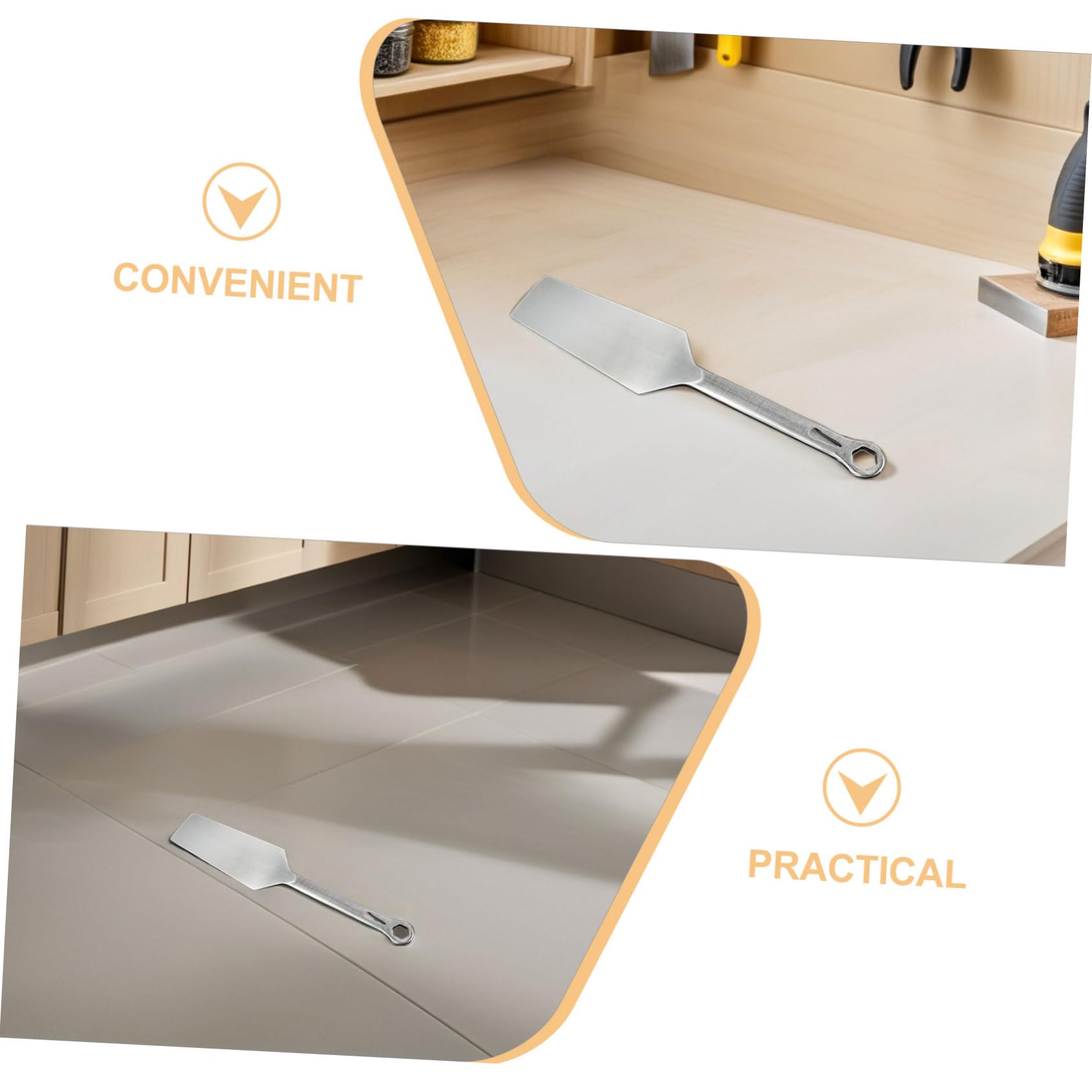 Truelle à Finition pour Béton en Acier Inoxydable, Double Face