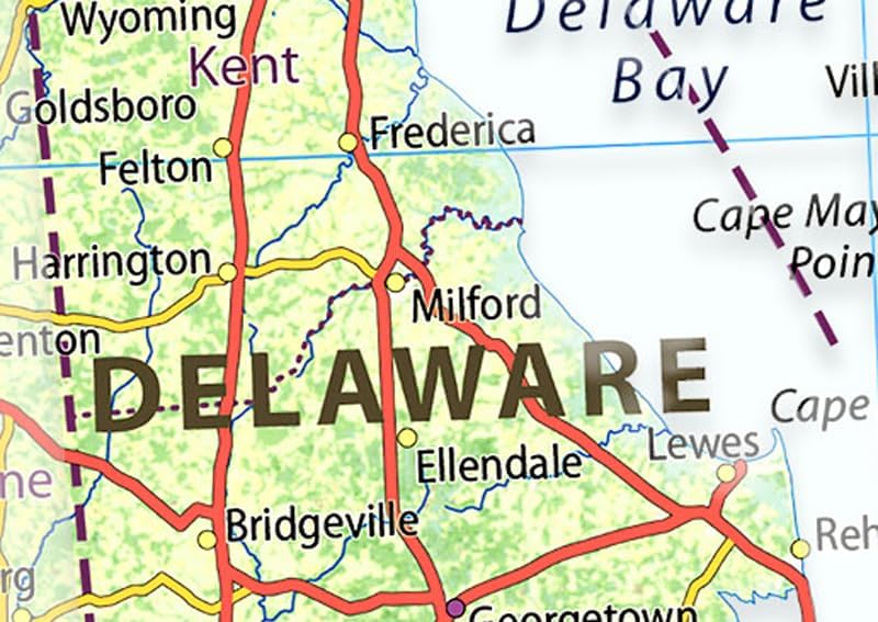 Miniatura 5 de Póster de Nueva Jersey y Delaware, 14.3 x 23.3 pulgadas, papel laminado