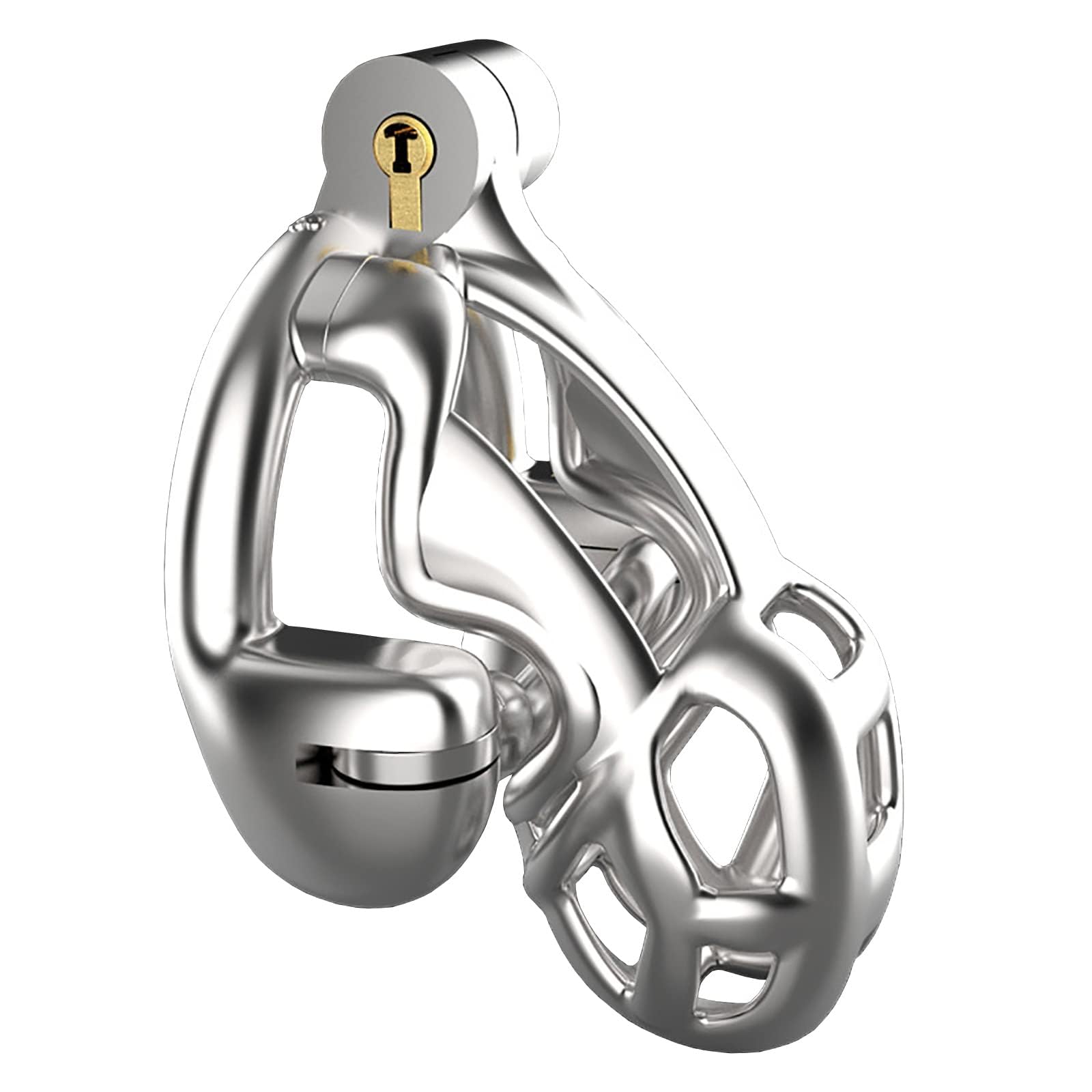 Tangqian Men's M Stainless Steel Chastity Cage Ale Chastity Cage Penis Cage Chastity Belt For En Etal Penis Cage Penis Cage S Bondage Fetish Chastity Cock Cage Chastity Sex Toy Cock Lock (Color : Siz