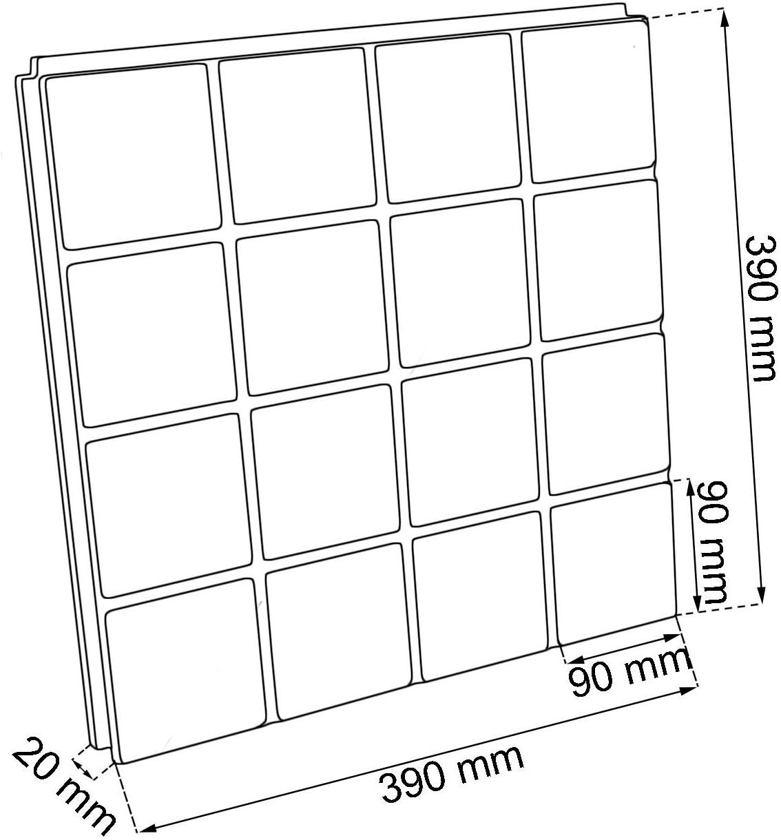 Modulare PVC Bodenplatten 4,5 m2 – 27 Module 390 x 390 mm - Vielseitige und wetterfeste Lösung für Terrassen Balkone Gartenwege Werkstattböden und Poolbereiche – Einfache Montage UV-beständig
