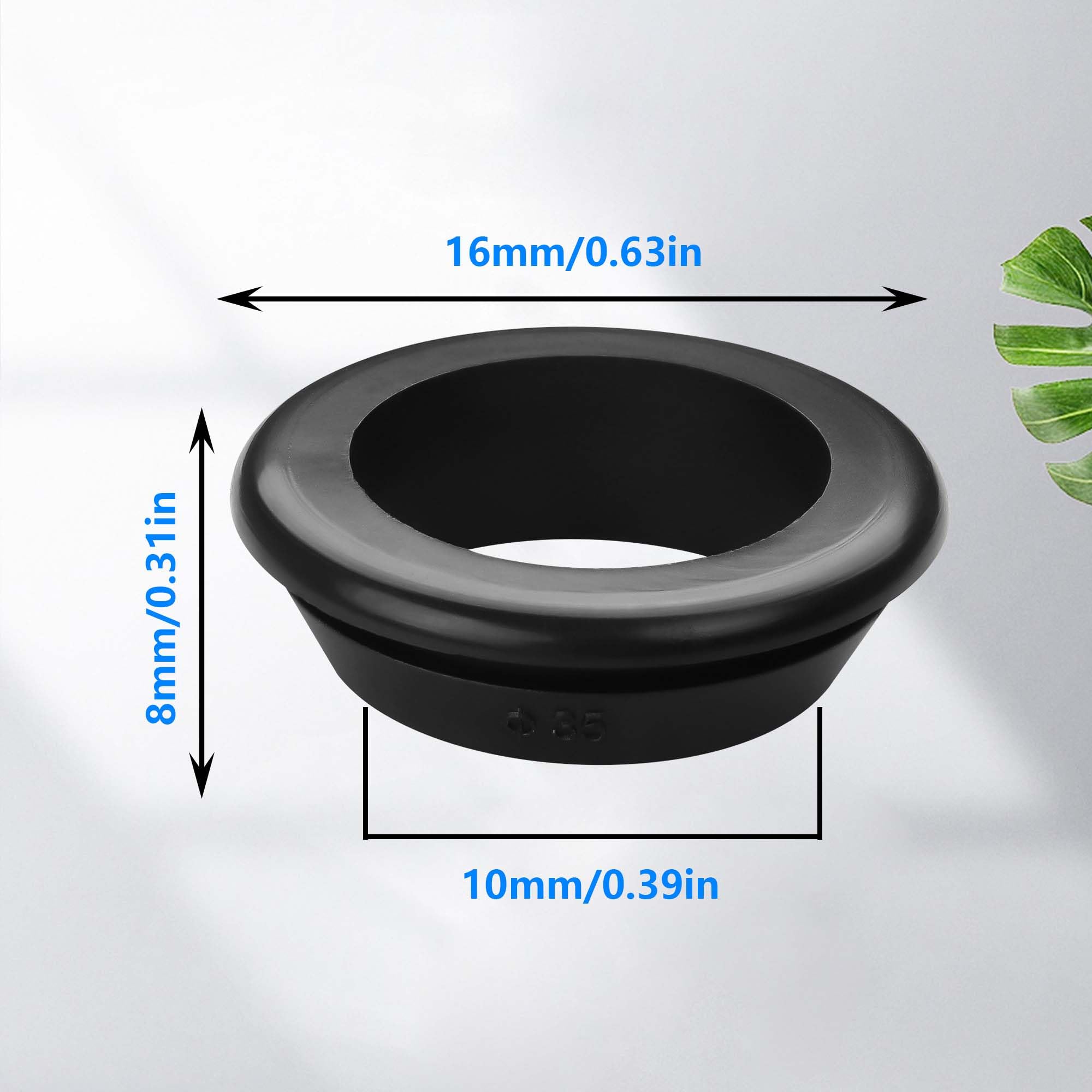 GINTOOYUN 20 Pcs 17mm Rubber Grommets, 0.67 Inch Inner Diameter Rubber Hole Grommets for Wires Cables, Plugs, and Firewalls (35mm) - Image 2