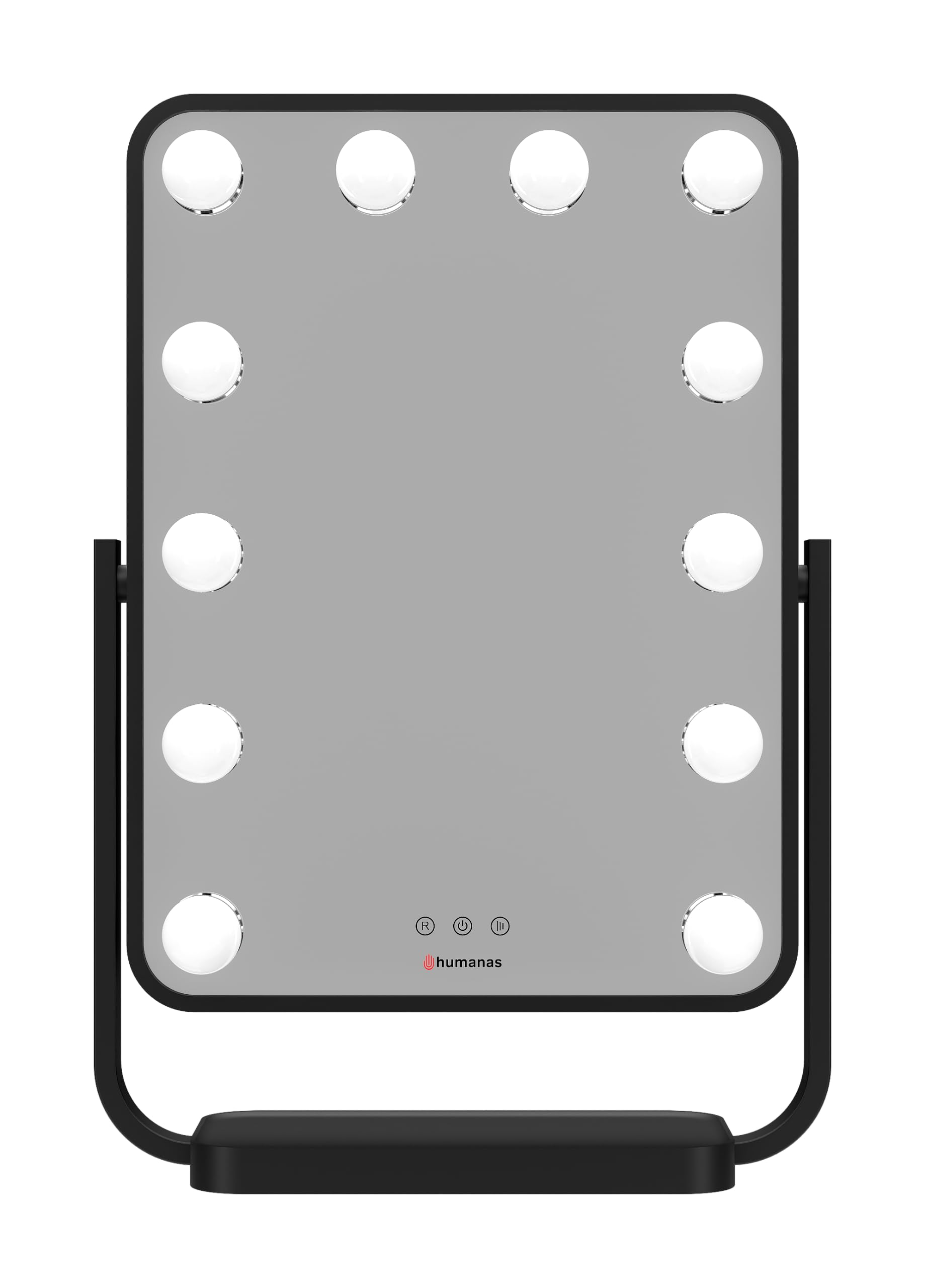 HS-HM01 lusterko do makijażu z oświetleniem LED - czarne