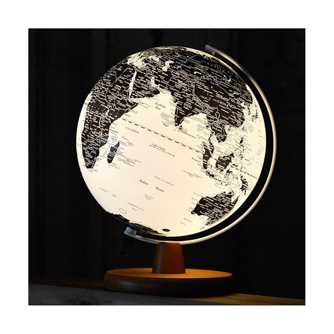 Belle Globes Globe terrestre 10 Pouces illuminé Globe terrestre géographique réglable Globe éducatif pour la décoration de la Maison Pratique Mode