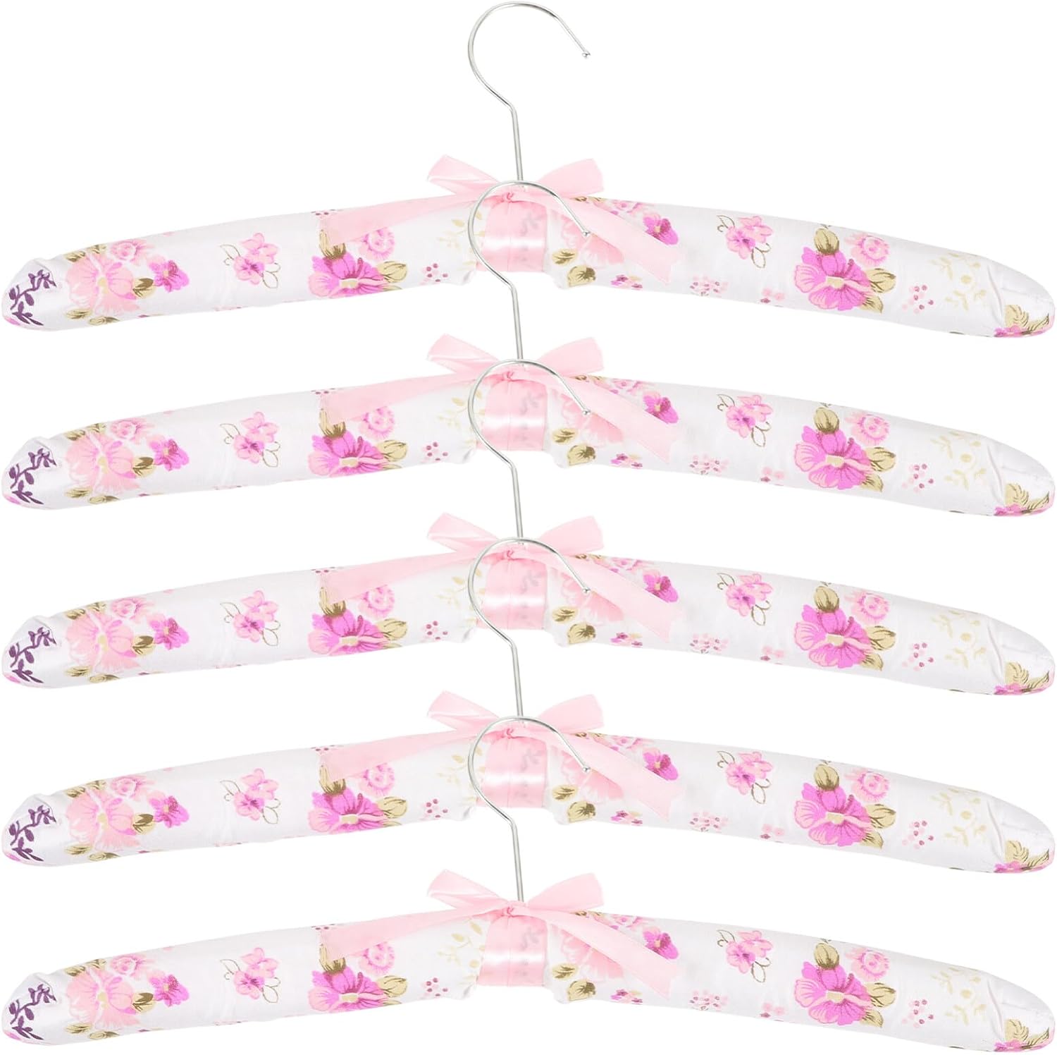 VILLCASE Perchas acolchadas de satén, perchas acolchadas antideslizantes, perchas de tela de espuma para colgar vestidos, suéteres, blusas, vestidos