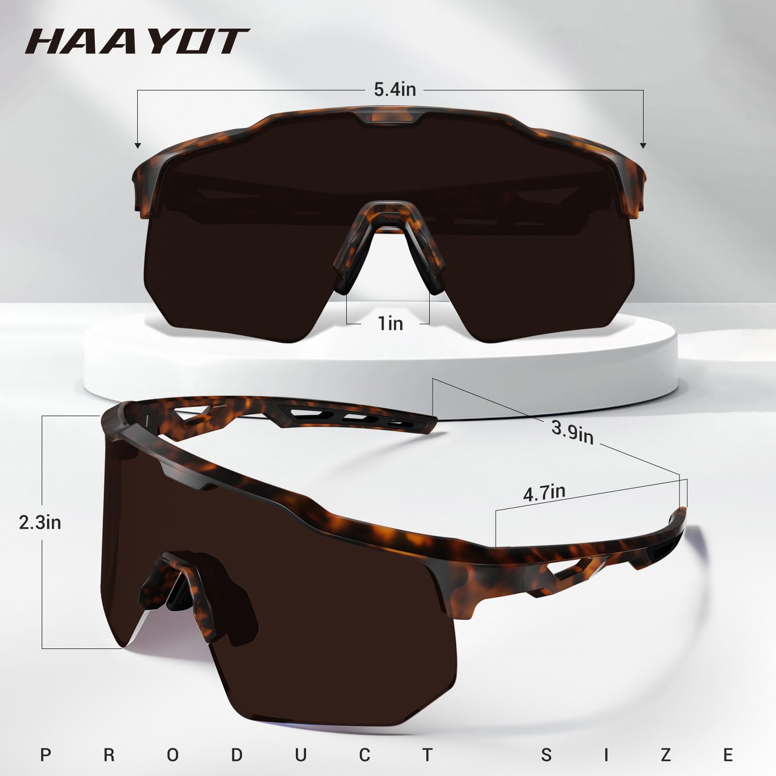 HAAYOT Occhiali da sole uomo donna polarizzati occhiali da sole flessibili leggeri TR90 telaio protezione UV400 guida pesca golf viaggio