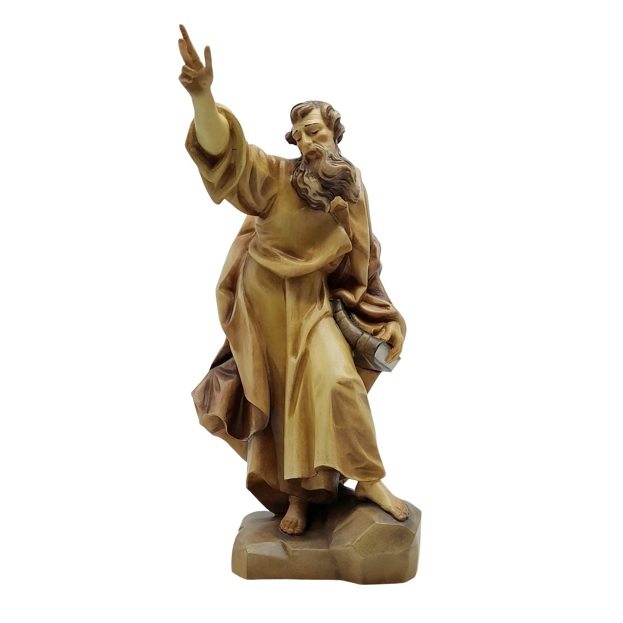 Dolfi | Rzeźba z drewna São Paulo 15 cm | Ręcznie barwione drewno w Val Gardena | Figurka szopka