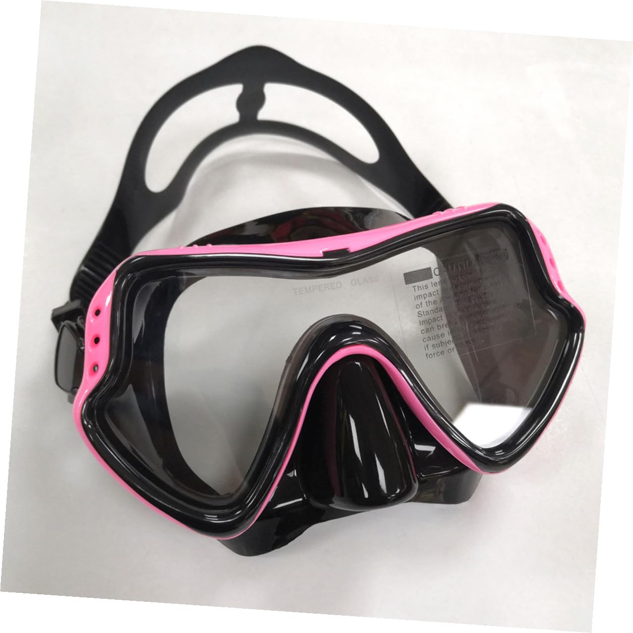 Gafas de Snorkel Tubo de Respiración Rosa de Silicona | Ventana Única, Drenaje Unidireccional, Cinta Elástica Alta, Mayor Comodidad y Visión Amplia