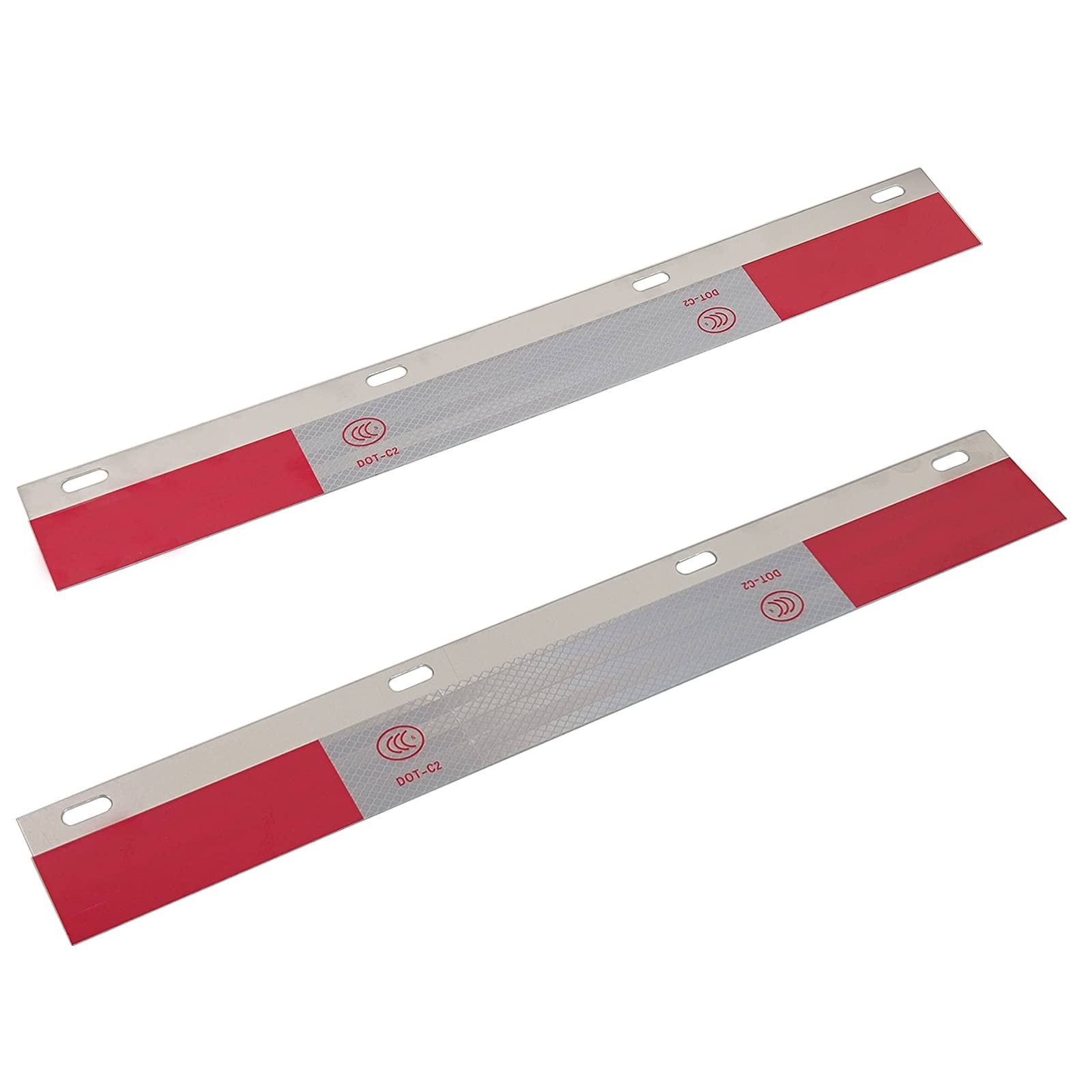 ASTAMOTOR 2 PCS 24"x 3" Aluminum Mud Flap Reflector - mud flaps and splash guards | Mubboo