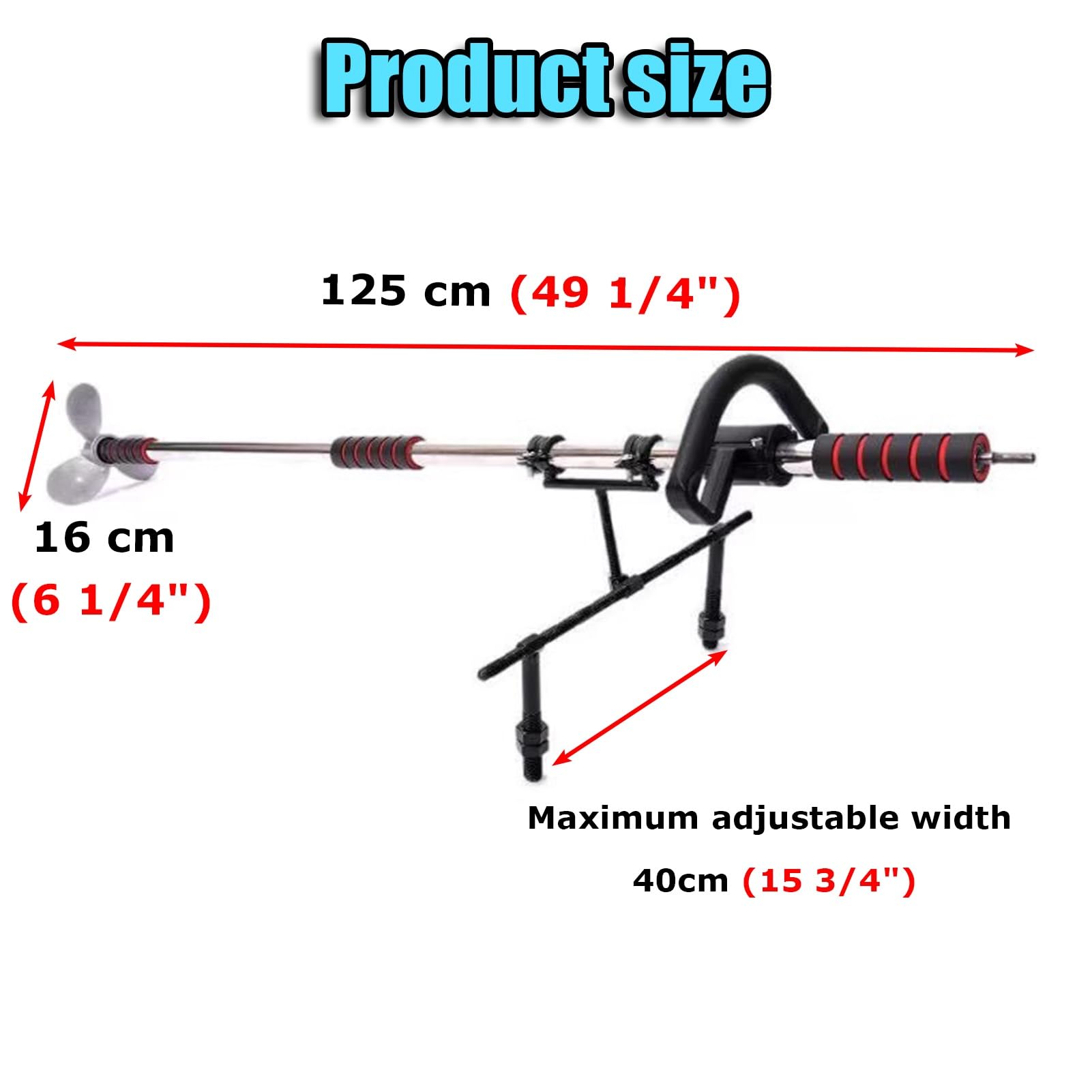 Drill Propeller Handheld Drill Powered Boat Propeller, Portable Emergency Kajak Paddle Trolling Motor Thruster, Cordless Boat Drive Spare Part for Power Drills with Bracket