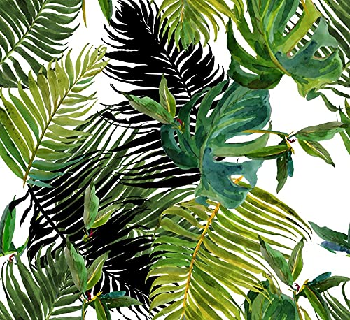 Papier peint stickers muraux 250x250 cm auto-adhésive fleurs tropicales