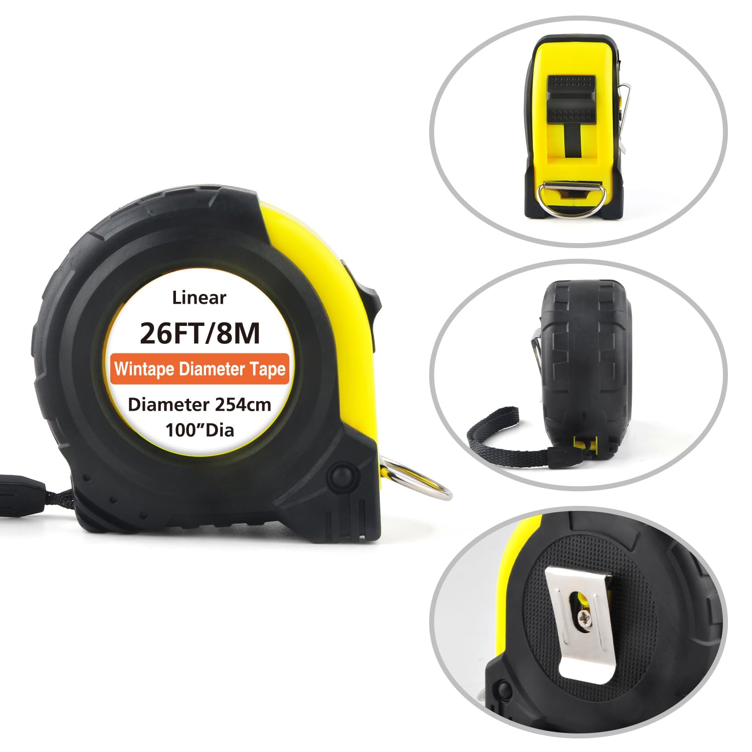 Blade Armor Tape Measure (8m Length, Lock, Automatic Rewind, Belt Clip, DYNAGRIP), 8 m - Image 2