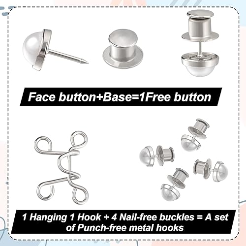 Miniatura 3 de 6 conjuntos de tensores de cintura para pantalones, botones ajustables de cintura de perlas extraíbles, botones de mezclilla para jeans sueltos,