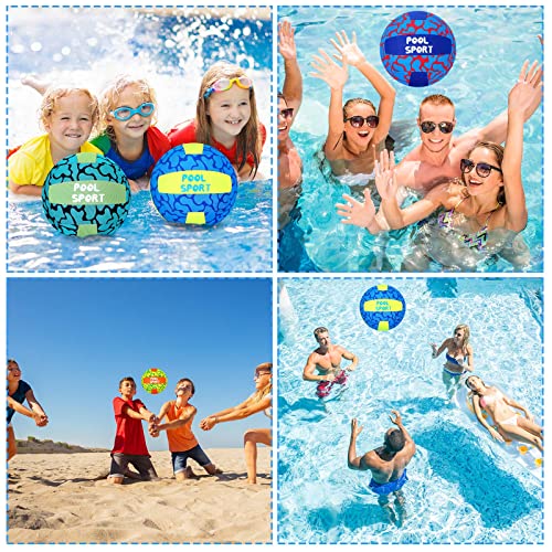 Wettarn 4 Pcs Swimming Pool Water Volleyball Soft Neoprene Beach Pool Volleyball Waterproof Volleyball Indoor Outdoor Volleyballs For Kids Teens Adults Pool Game, 7.9 Inch Diameter, 4 Colors #TOP5