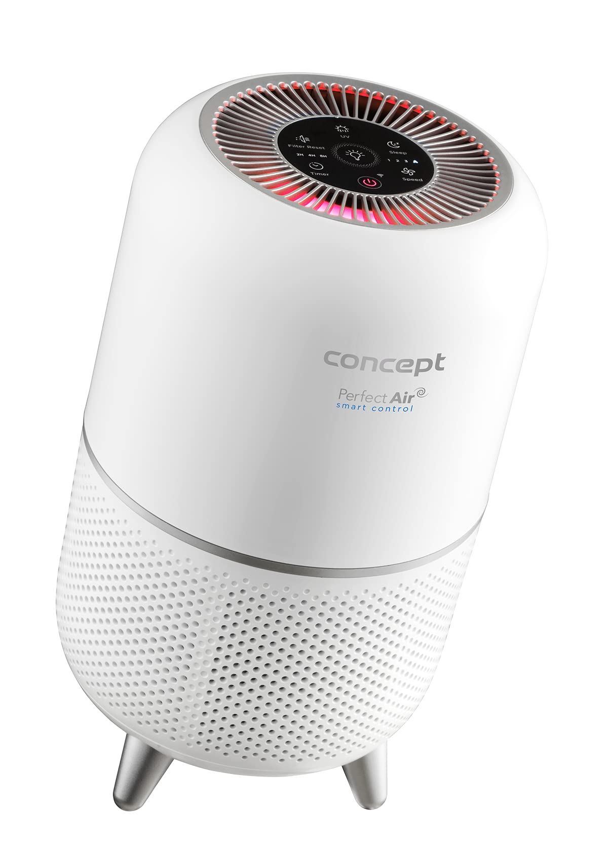 Concept Perfect Air Smart CA1020 oczyszczacz powietrza HEPA z trzema poziomami filtra powietrza, cyrkulacja powietrza: 150 m³/h, do pomieszczeń do 20 m², czujnik cząstek kurzu