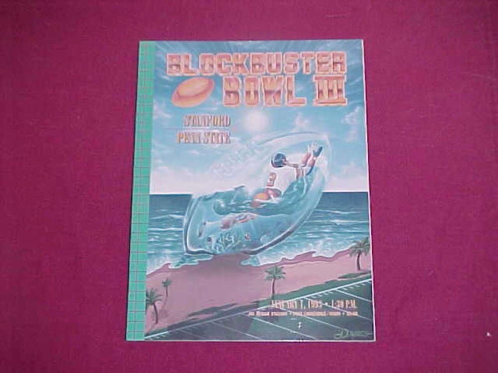 Adelson Sports Original BLOCKBUSTER BOWL PROGRAM - BOSTON COLLEGE VIRGINIA 1993