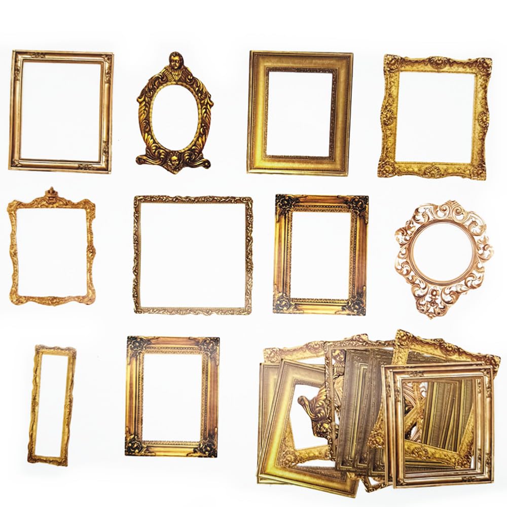 GPYX 30pcs Vintage Paper Stickers Decorative Paper Scrapbooking Border Retro Photo Border for DIY DIY Journal Album Scrapbook Diary