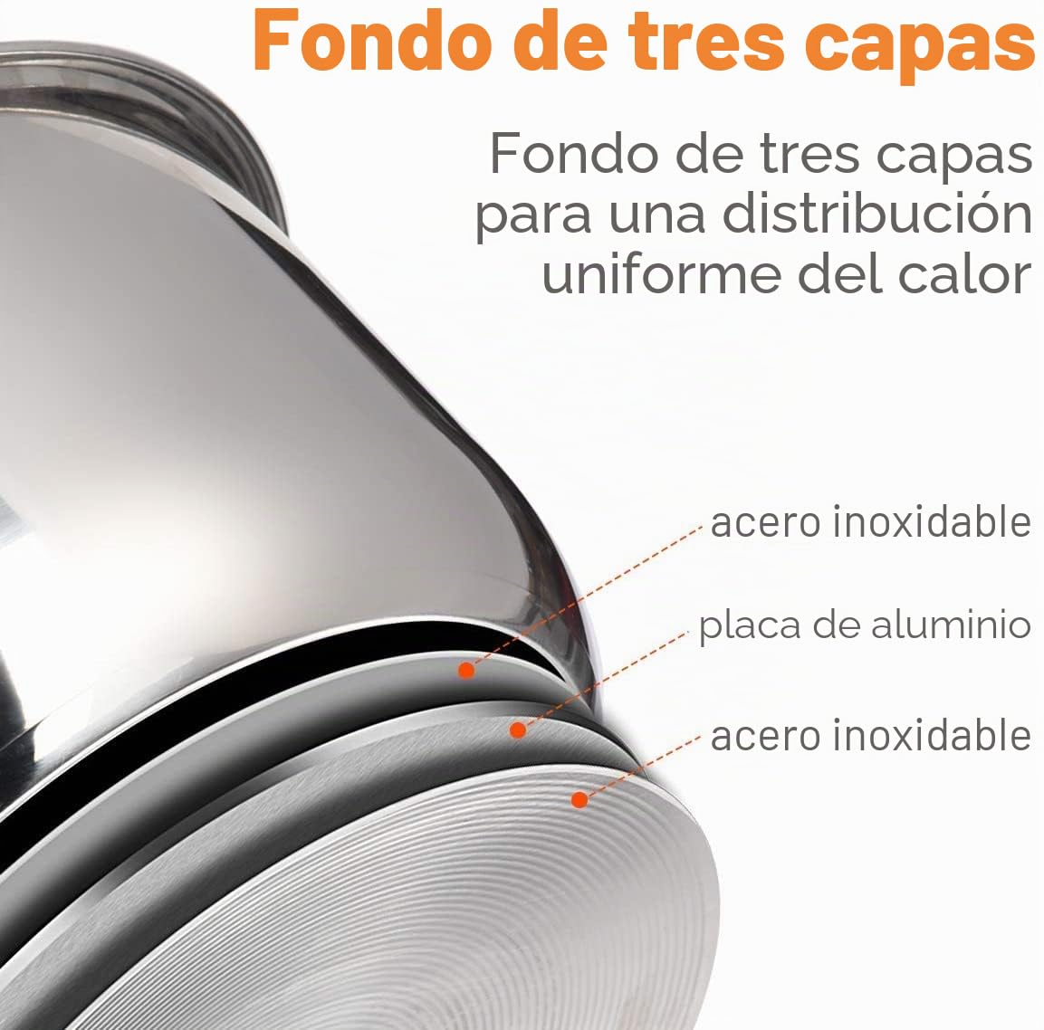 Goldlion Olla interior de acero inoxidable compatible con Ninja Foodi de 8 cuartos de galón, accesorios de repuesto