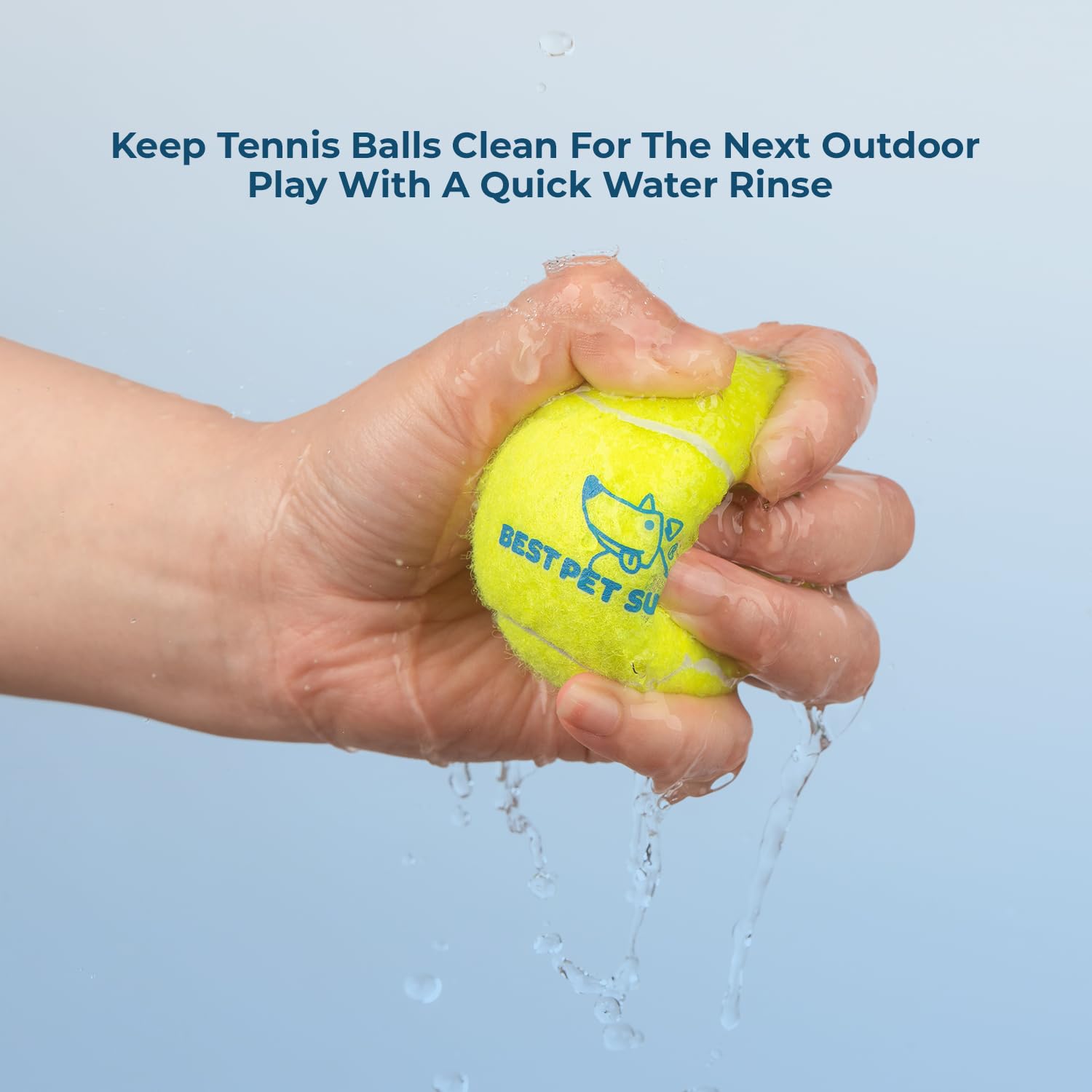 Best Pet Supplies Squeaky Tennis Toys for Dogs 4-Pack - Image 4