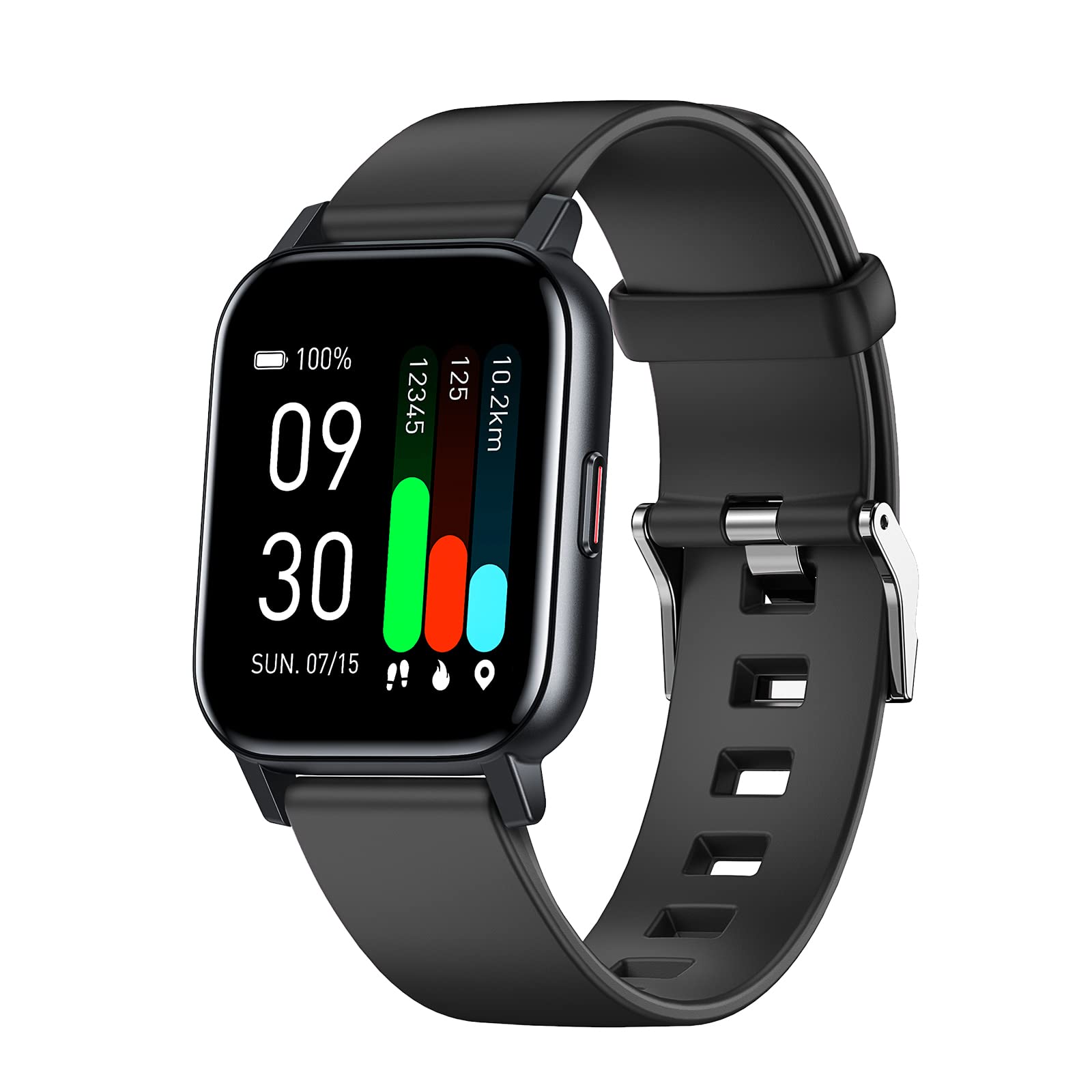 MicLee Dames heren 1,85 inch touch kleurendisplay smartwatch hartslagmeter slaapmonitor armband fitness tracker stappenteller horloge sporthorloge compatibel iOS Android waterdicht IP68 Bluetooth oproep
