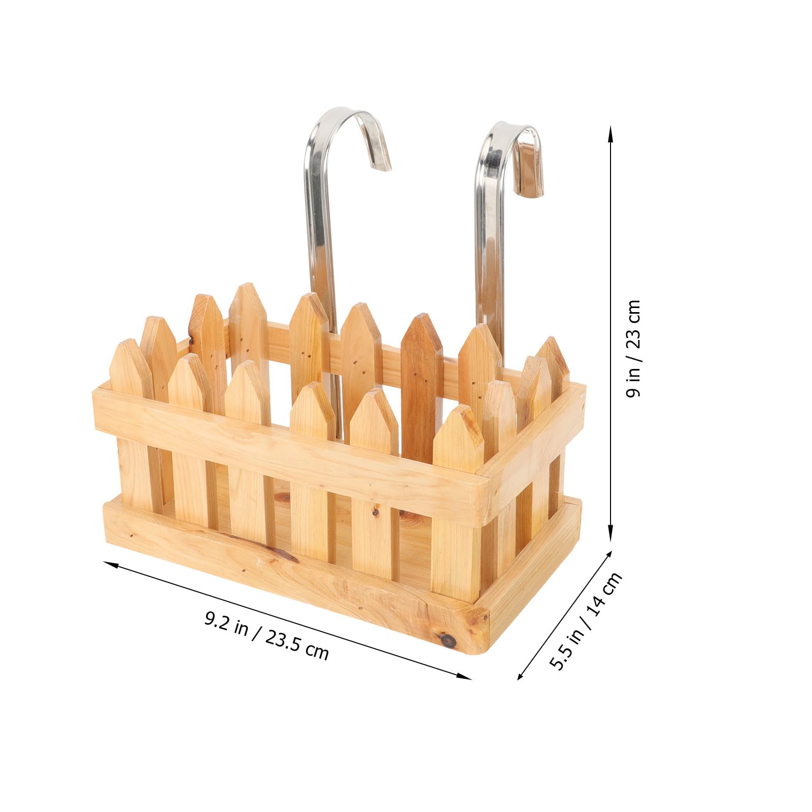 Cestino Portaoggetti in Legno per Bagno Supporto a Parete Cesto Appeso per Secchio da Bagno Accessorio Pratico per Mestoli D'acqua