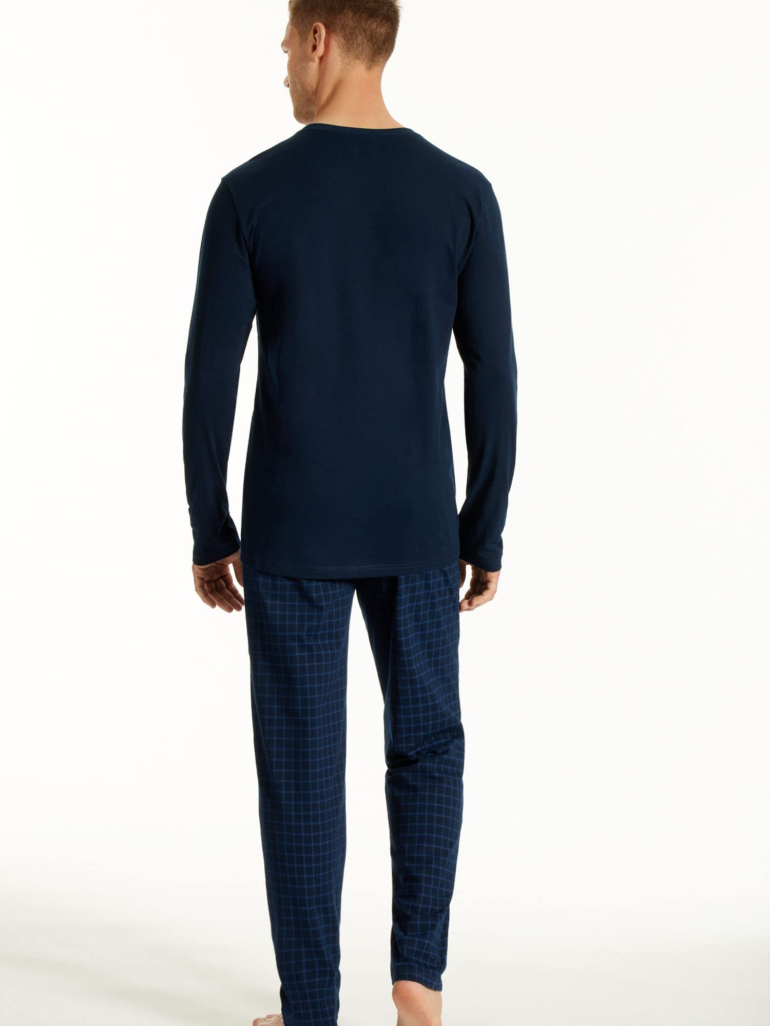 Uncover by Schiesser Herren Schlafanzug Set Shirt und Hose lang - Nachtwäsche
