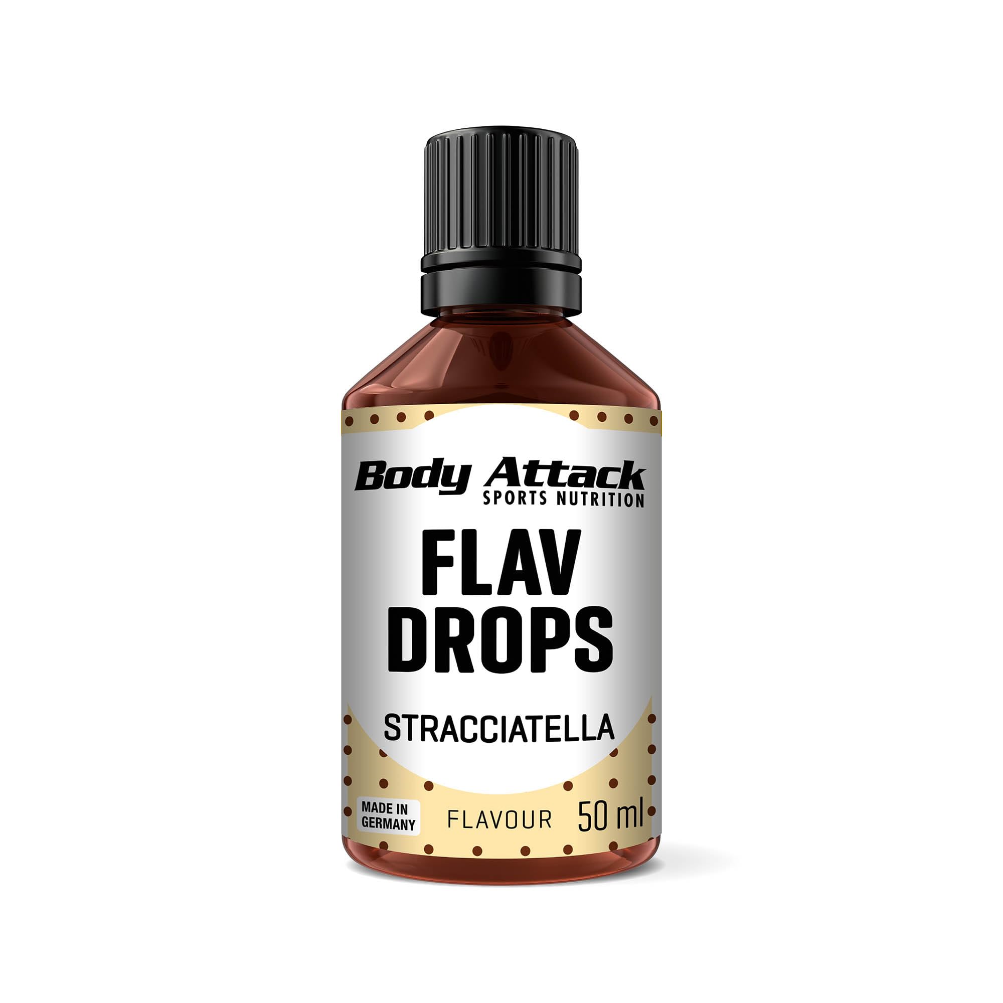 Body Attack Nutrition - Gotas De Sabor (50 Ml) - Aromas y edulcorantes - Sabores sin calorías - Stracciatella