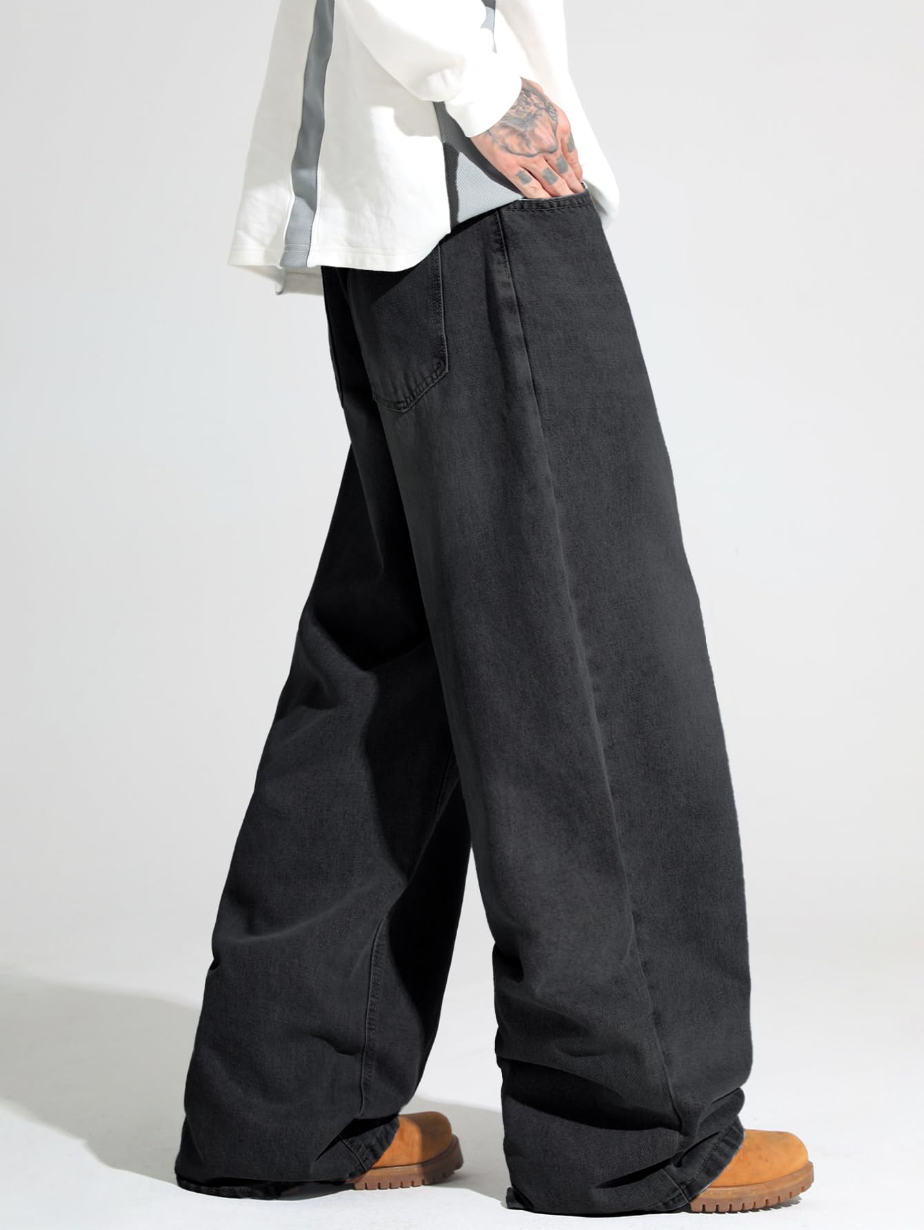 Y2K Hip Hop Street Jeans Gothic Baggy Wide Leg Denim Pantaloni