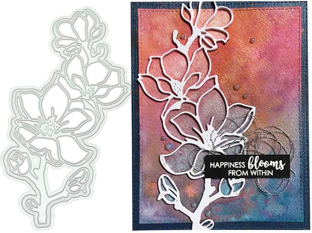 Flower Cutting Dies for Card Making,Daisy Cutting Dies Cut Stencils for DIY Scrapbooking Photo Album Decorative Embossing Paper Dies for Card Making Templated+Cute Brooch Pin