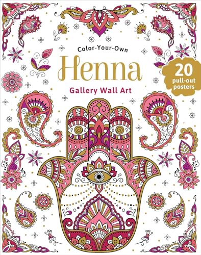 Henna: Coloring Book: Color-Your-Own Gallery Wall Art